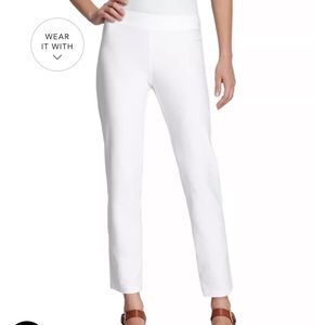 White Eileen Fisher ankle pants